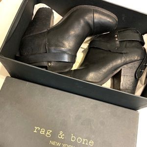 Rag&bone ankle boots black leather size 8